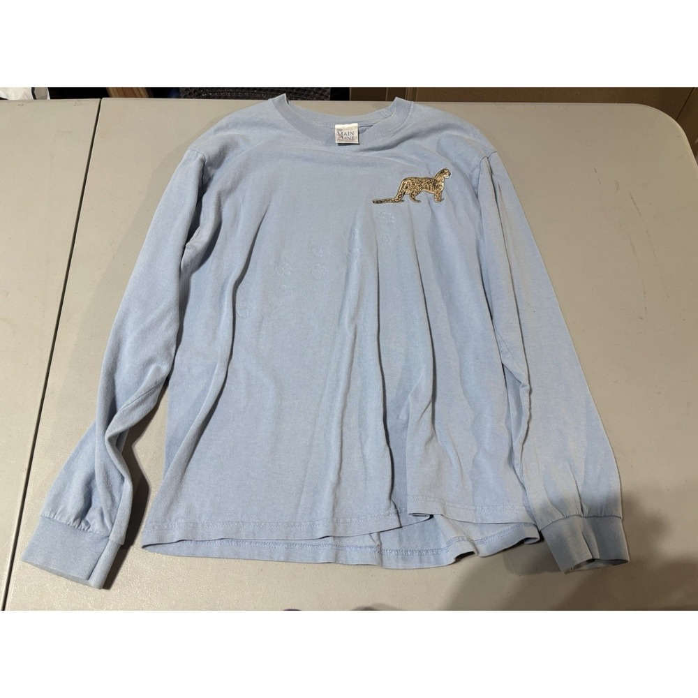 Vtg Jaguar L Sleeve Shirt W/paw‎ Prints M Main Line